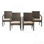 Chaises d'extérieur en osier, KD, 4 pièces