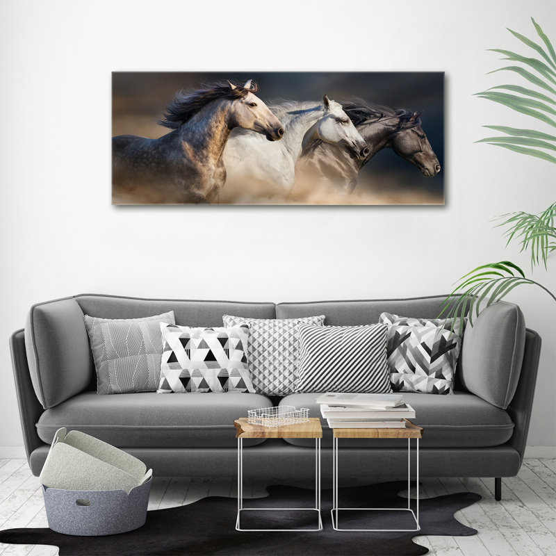 Horses In A Gallop - No Frame Print on Canvas