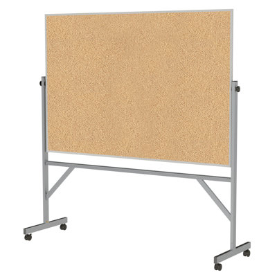 Freestanding Cork Reversible Bulletin Board