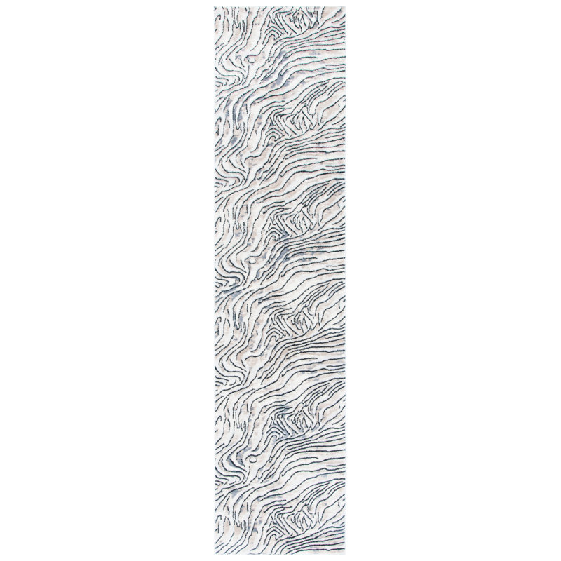 Ahnalise Performance Abstract Rug, Runner 2'2" x 9'