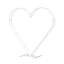 79" Tall Heart Shape Wedding White Metal Arches Backdrop Stand Dual Arch Frame