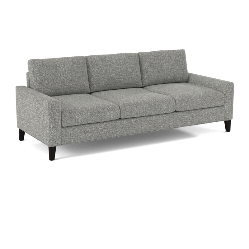 Canapé à accoudoirs carrés de 84 po avec coussins réversibles Madison, Tweed performance Connelly Dove