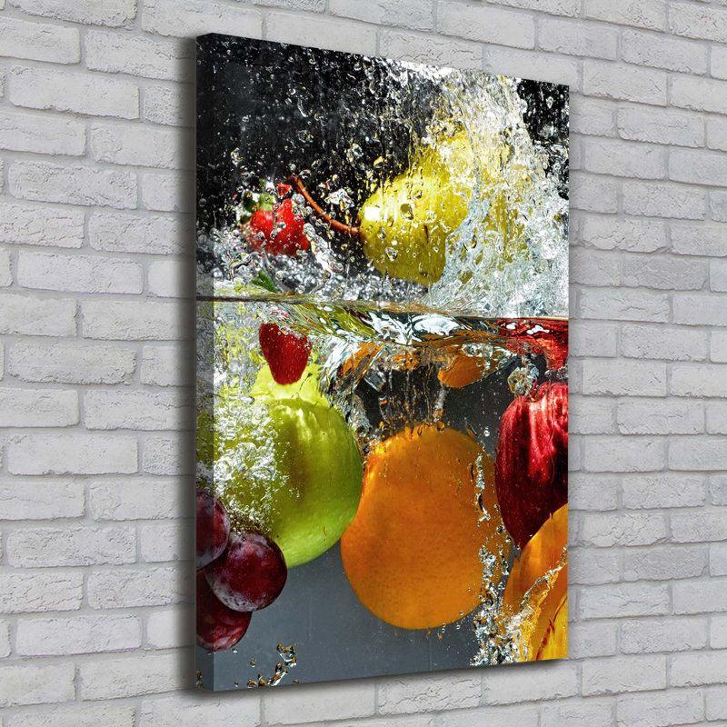Fruit Under Water - Wrapped Canvas Print