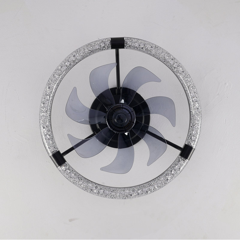 Ventilateurs de plafond avec ensemble, source de lumière DEL et télécommande, ventilateur DEL encastré moderne à intensité variable 3000-6500K, 6 vitesses, moteur à courant continu silencieux