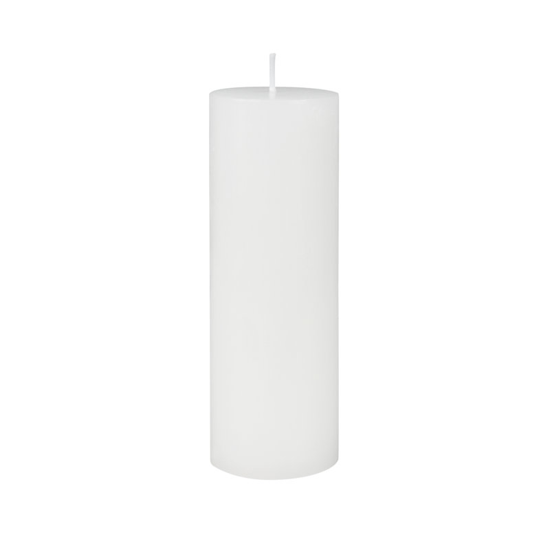 6 Inch White Pillar Candle, 1, White, 6" H x 2" W x 2" D