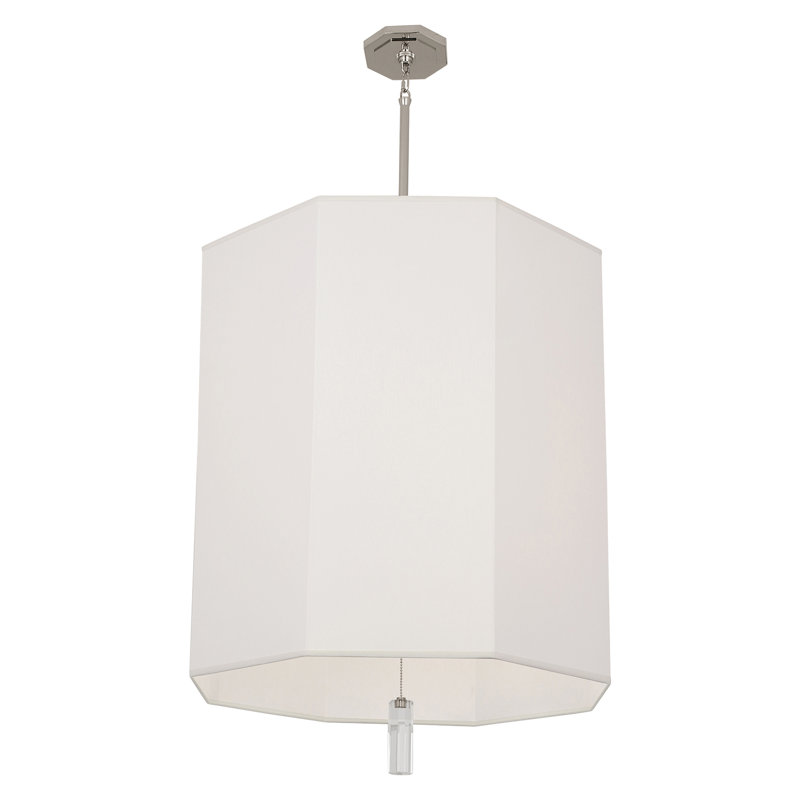 Kate 6 - Light Chandelier, White, Polished Nickel