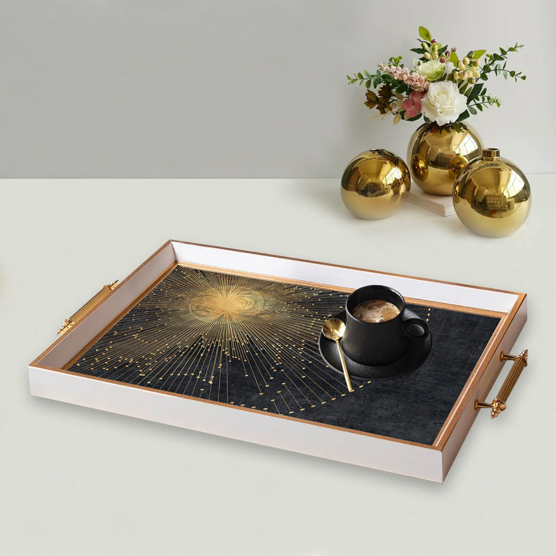 Elegant Glass Tray, 19.7 x 11.4 x 1.4 inches | 100% Durable Glass Construction | Easy to Clean with Damp Cloth | Ideal for Serving, Decorative Display, and Organizing | Stylish Addition to Home Décor
