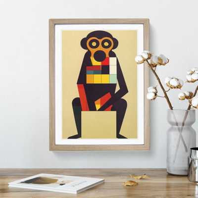Monkey In Abstract No.1 - Wrapped Canvas Print