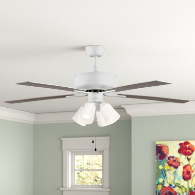 Pro Plus 114 White 4 Light Kit 52'' Ceiling Fan with LED Lights