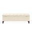 Bouton, couture de diamant, contemporain, beige, rangement, pieds amovibles, charnières, couvercle lisse, fonction contemporaine requise, couvercle à charnières, sièges supplémentaires inclus-131258363