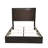 Dark Gray Oak Queen Bed With Rustic Intrigue, Fabric Covered, Assembly Needed
