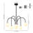 Bradrick 6-Light Dimmable Frosted Glass Sputnik Sphere Chandelier-1587185737