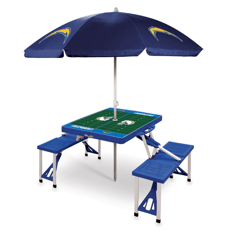 NFL Patio Dining Set with Rectangular Table, Buffalo Bills, Blue