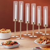 6pcs Windproof Iron Tabletop Candlestick
