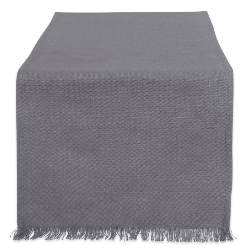 Candelario Solid Color 100% Cotton Table Runner, Gray
