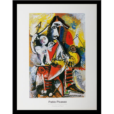 Reproduction d'art encadrée, "Musketeer and Cupid" par Pablo Picasso