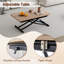  Table de salle à manger peu encombrante pour 4 personnes avec hauteur réglable et plateau pliable - Table de cuisine extensible moderne avec base en métal, multifonctionnelle pour les petits espaces-124640251
