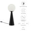 Apex Glass Globe Glass Table Lamp In White Black-1473498601