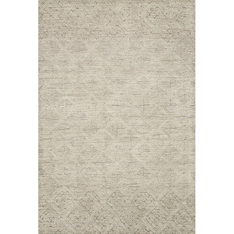 Tapis d'intérieur en laine à motif géométrique, Rectangle 5 pi x 7 pi 6 po