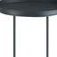 23" Matte Black Iron Round End Table