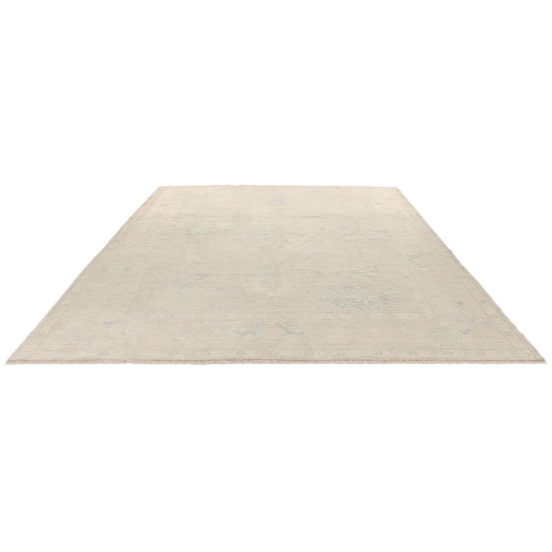 Tapis Oushak 9 x 11 beige et ivoire