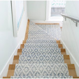 Melange Diamond Blue Handwoven Cotton Rug