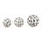 Orbs Stoneware Ceramic Modern Decorative Accent for Home Office Bedroom Living Room Set of 3 - 6", 5", 4" Black & White