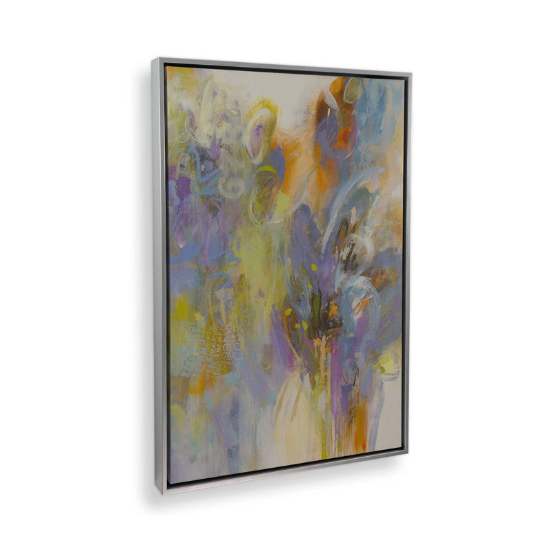 Spring Loaded by Janet Bothne Art Print, Argent argent, «Floater», reproduction encadrée sans passe-par, H 16 po x l 12 po