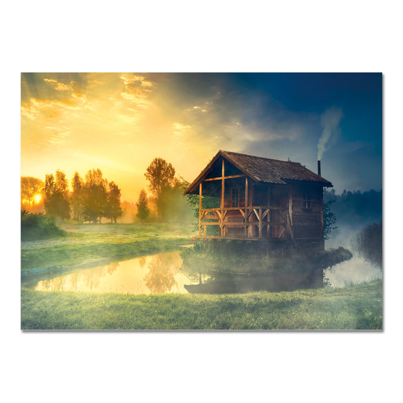 Chalet by Giallobus - No Frame Print on Glass, 65cm H x 95cm W