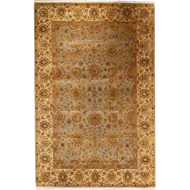 Mountain King Wool Oriental Area Rug in Beige