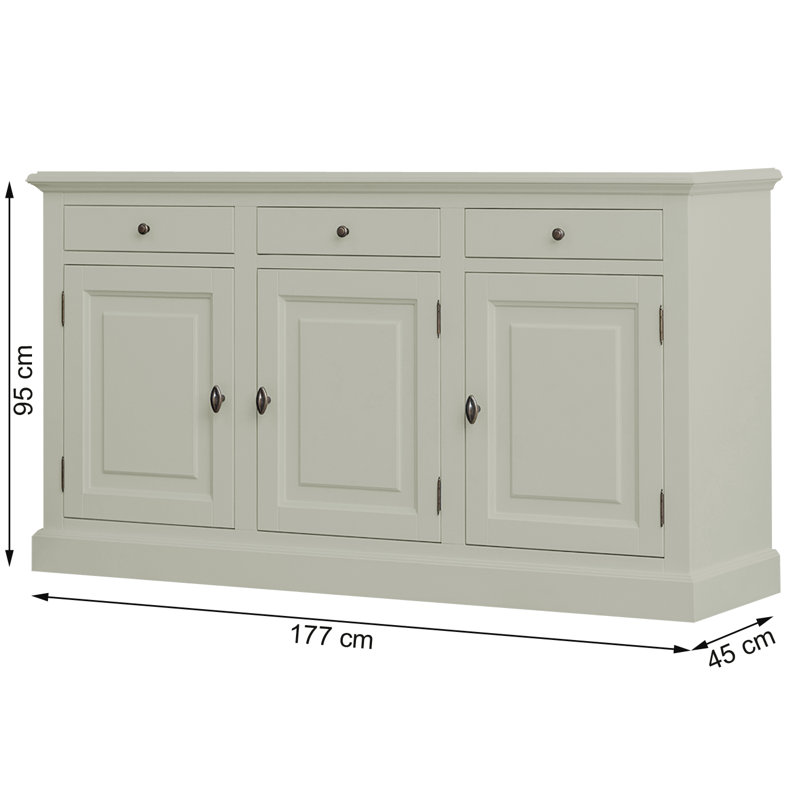 Blaxton 177cm Sideboard, Pebble Grey