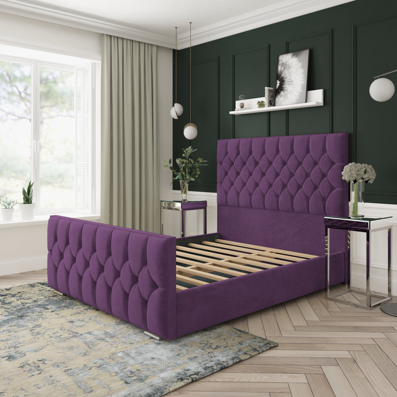 Upholstered Bed, Purple, Super King (6')