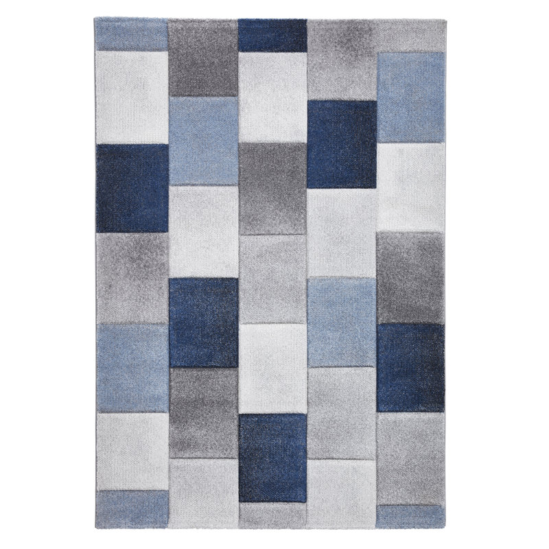 Jocelyn area rug Machine Woven Rectangle Grey/Blue, Rectangle 160 x 220cm
