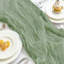 Chemin de table Boes Cheesecloth - vert sauge-238152007-238152008