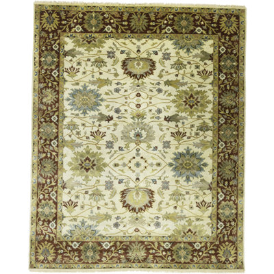 Tapis crème unique de 8 pi x 9 pi 10 po