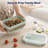 4 Piece Collapsible Silicone 40 oz. Rectangular Food Storage Container Set with Airtight Snap Lock Lids