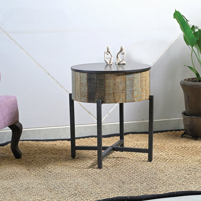 Table de bout rustique rétro