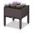 Plastic Raised Garden Bed Planter Raised Bed with Self-Watering Design and Drainage Holes for Flowers, Brown-298810100-298810102