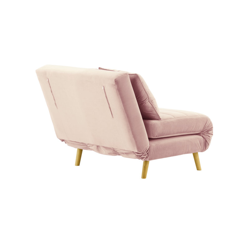 Clouser 2 Seater Sleeper, Light Oak, Pink