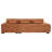 Octavia Fabric Upholstered Sectional Chaise Sofa Orange