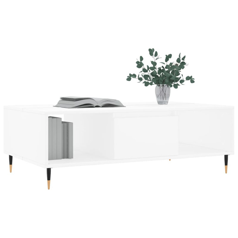 Bachar Coffee Table with Storage, White