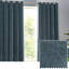 Heavy Chenille Room Darkening Eyelet Curtains-91668123-91668138