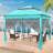 11 Ft. W x 11 Ft. D Outdoor Pop Up Soft Top Steel Patio Gazebo with Netting-113689400