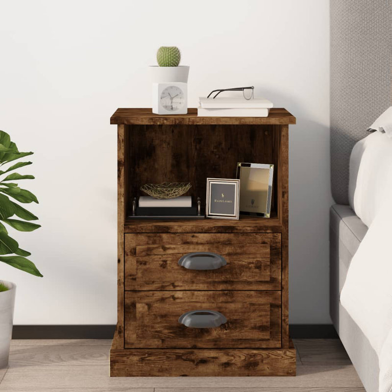 Prochniak Raposo Bedside, Smoked Oak
