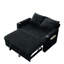 Lit inclinable de 53 pouces avec tissu en velours côtelé, charge, cinq réglages, idéal pour le salon et le bureau, look contemporain, 2 sièges, coussin moelleux, accoudoirs carrés, dossier lâche, rembourrage en coton-2099290762