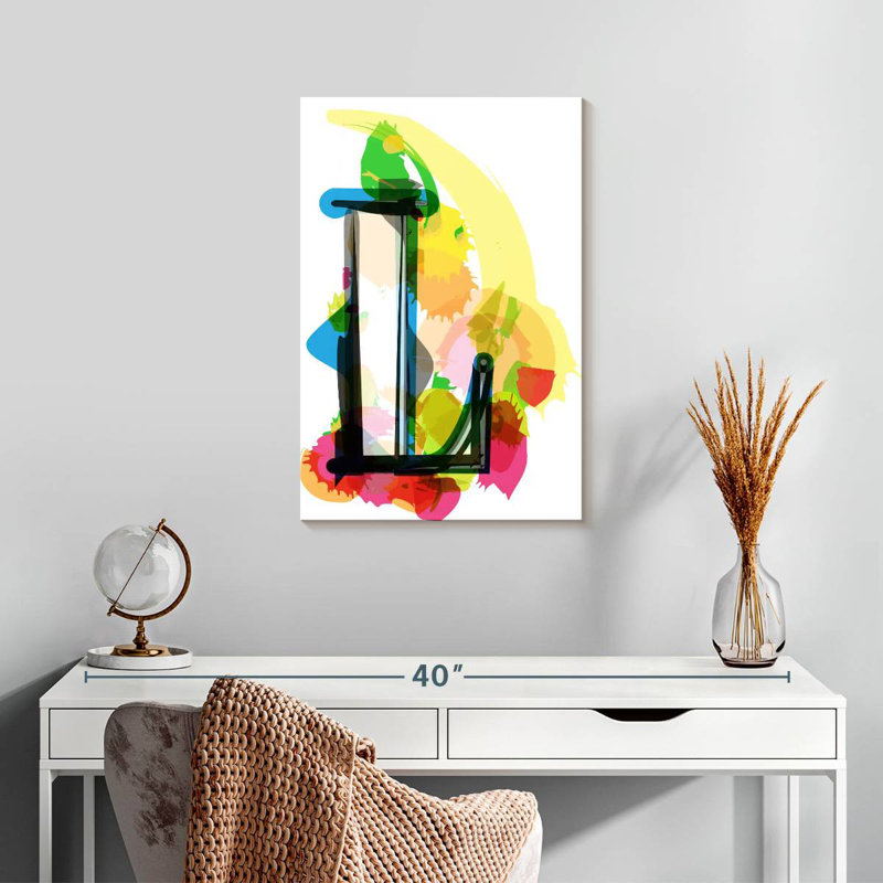 Keiri, lettre abstraite L, H 24 po x l 16 po