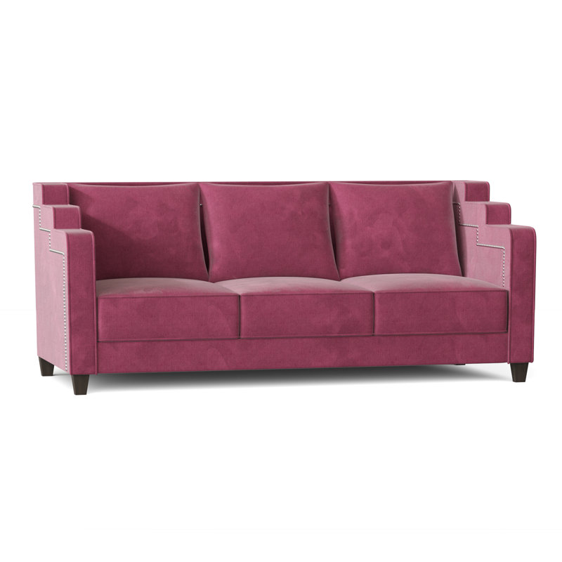 Canapé Abbey, Fuchsia Savona, Brun acajou