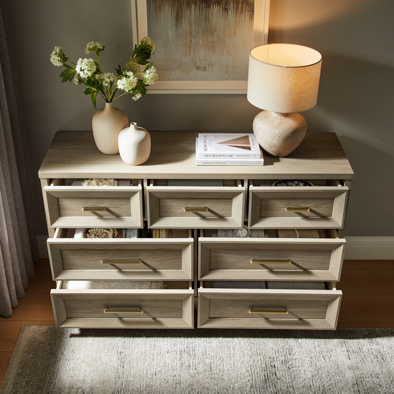 Commode 7 tiroirs Rylo, Gris