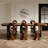 Solid wood rectangular pine dining table-1834792669