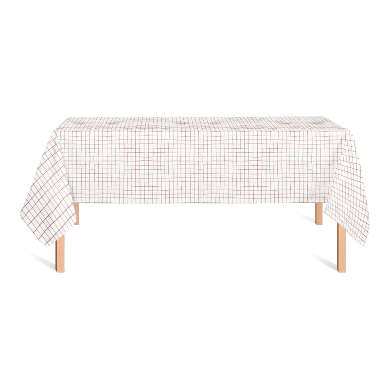 Harikishan Checkered Tablecloth, Red